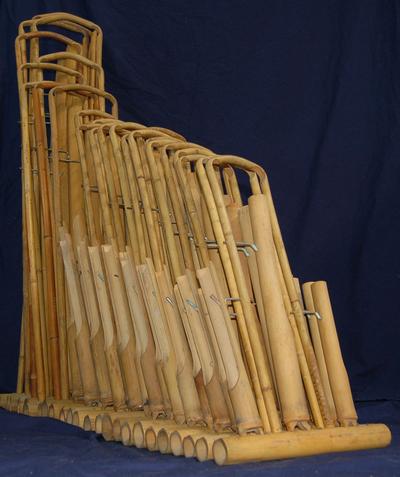 Angklung Set, Bamboo, Chromatically Tuned, Mellower Angklung Set, Bamboo, Chromatically Tuned, Mellower