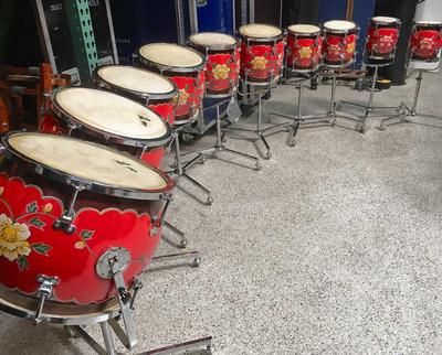 Chinese Paigu Drums, Set of 10 Chinese Paigu Drums, Set of 10