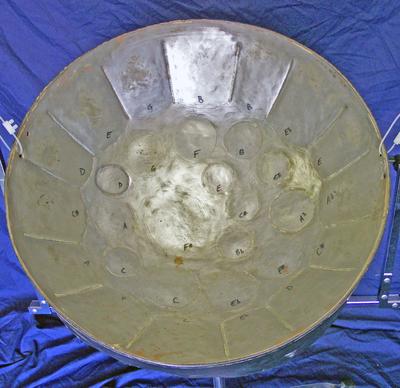 Tenor Steel Pan, "Invader" Style, Painted Tenor Steel Pan, "Invader" Style, Painted