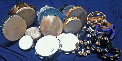 Variety of Drumset & Ethnic Tambourines Variety of Drumset & Ethnic Tambourines