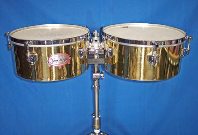 Timbales, Alex Acuna Model, Brass Timbales, Alex Acuna Model, Brass
